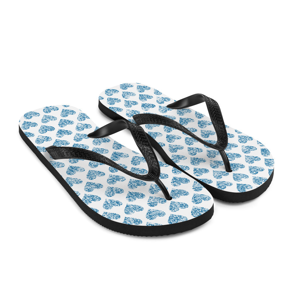 Greek Hearts Flip-Flops