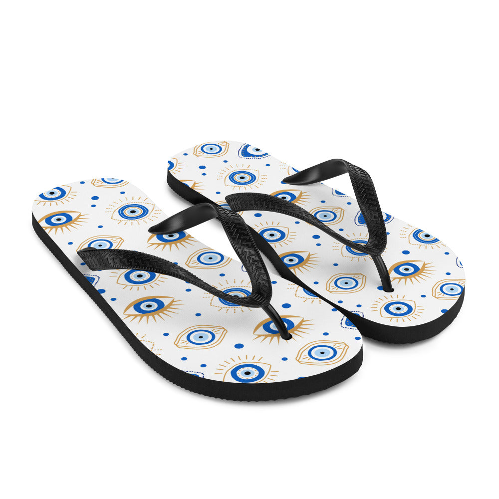 Greek Evil Eyes Flip-Flops