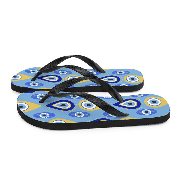 Greek Mati Flip-Flops