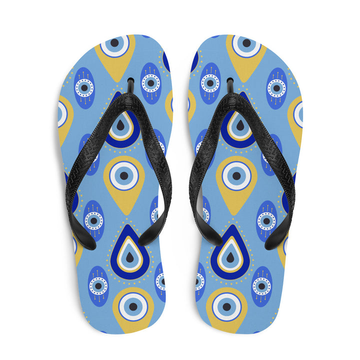 Greek Mati Flip-Flops