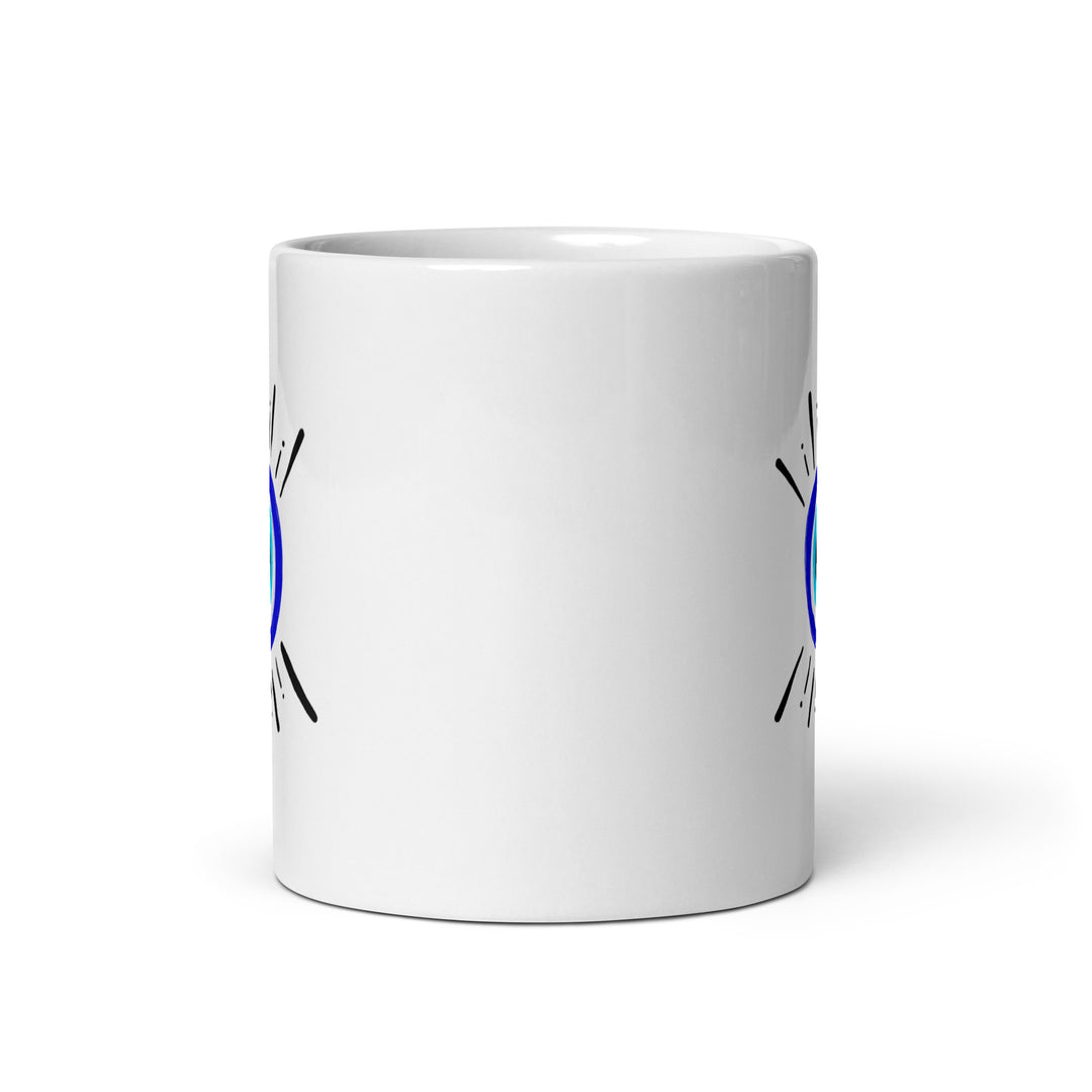 Greek Eye - White glossy mug