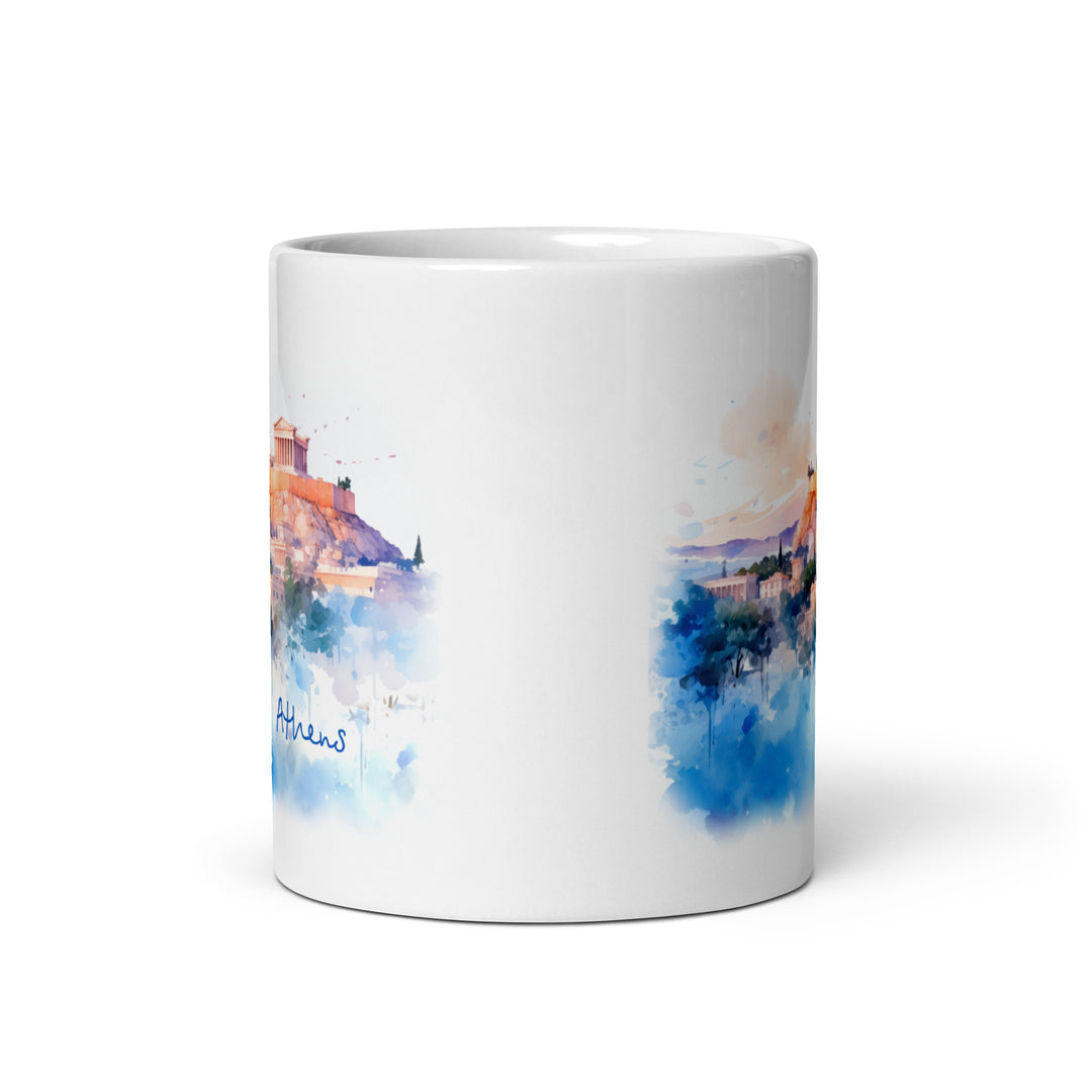 Athens White glossy mug