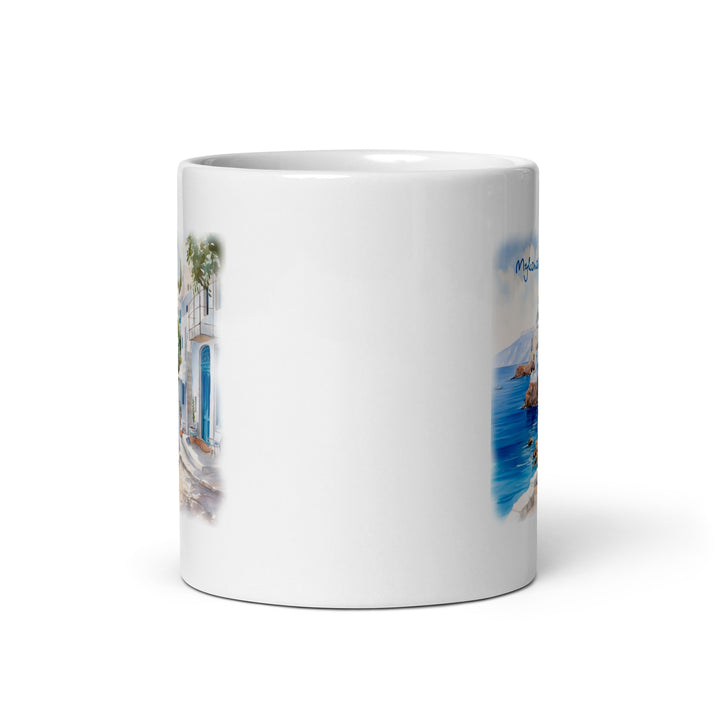 Mykonos White glossy mug