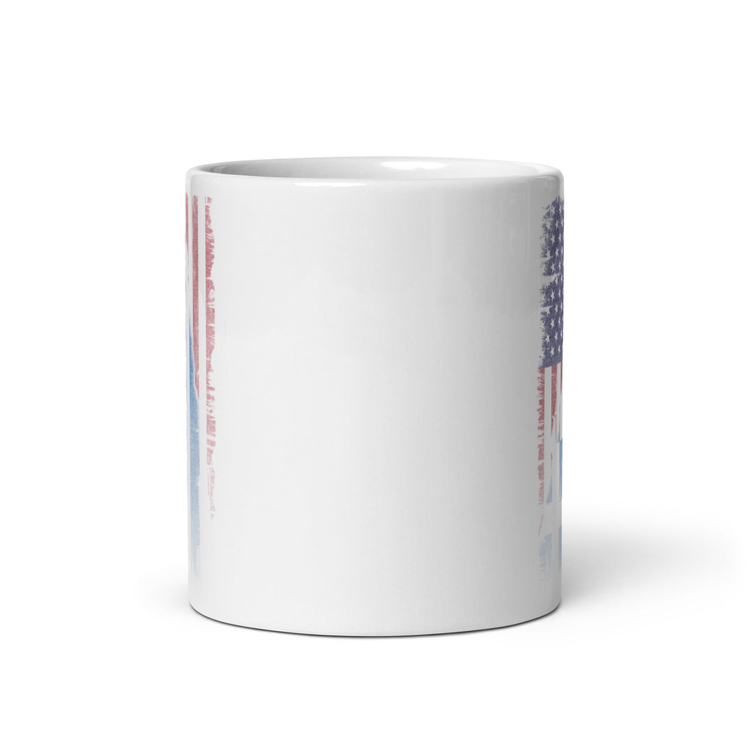 Greece USA Flag glossy mug