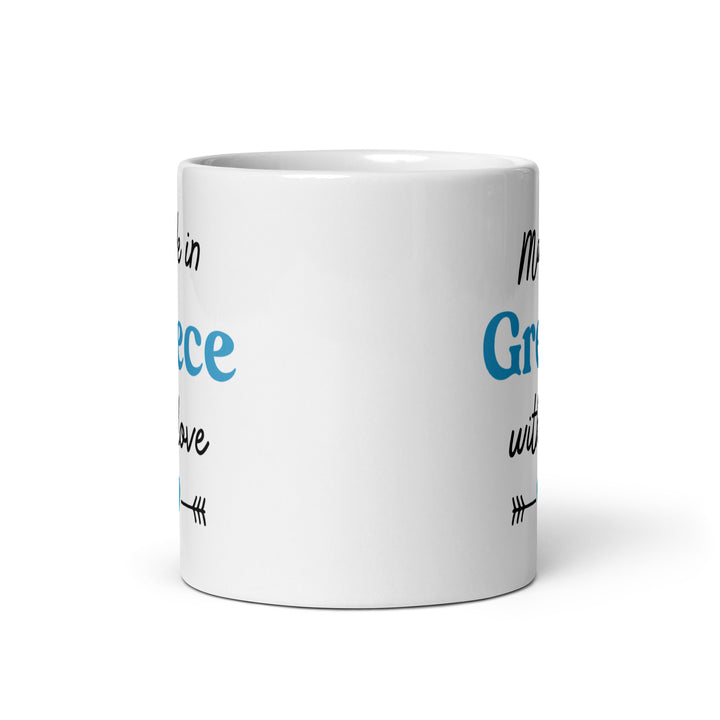 Made in Greece White glossy mug