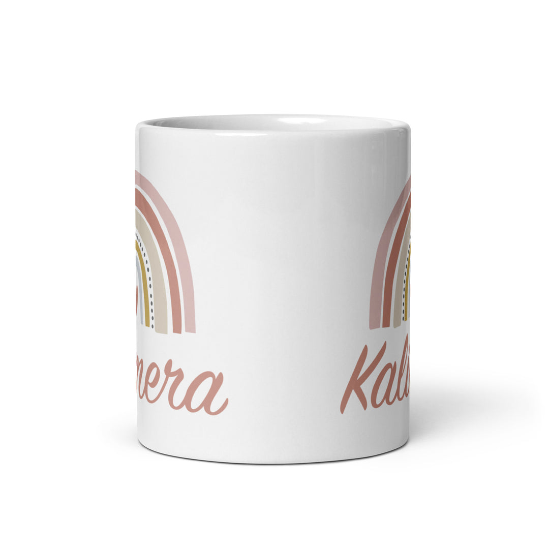 Kalimera Pink White glossy mug