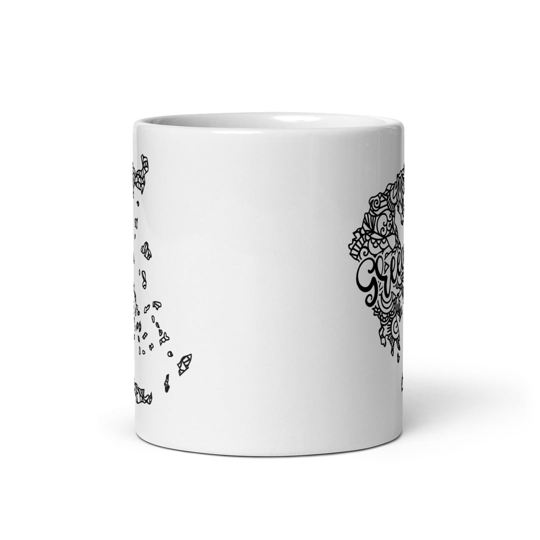 Greece Map White glossy mug