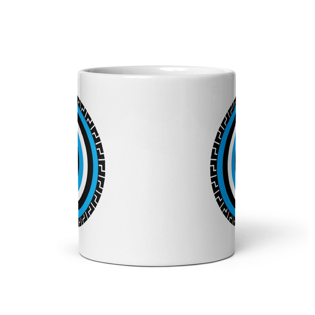 Greek Mati White glossy mug