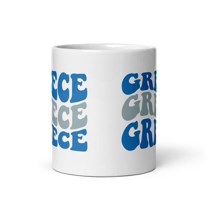 Greece White glossy mug