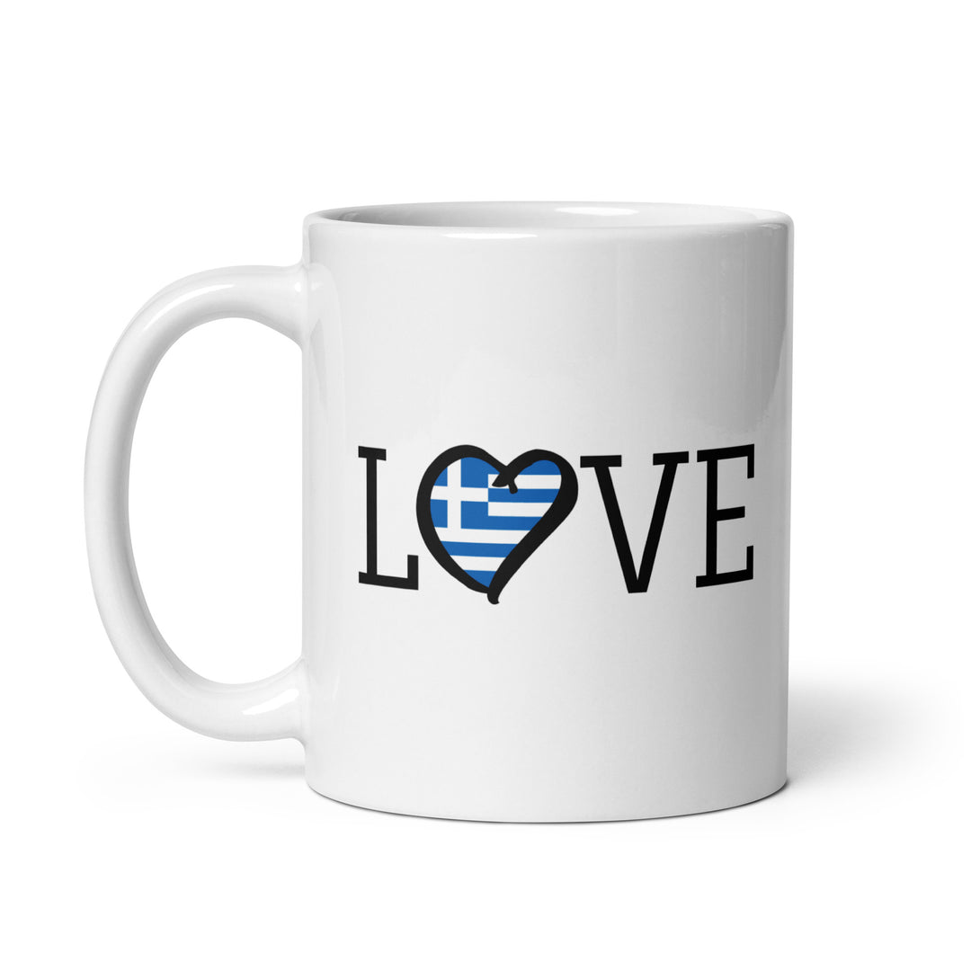 Love - White glossy mug