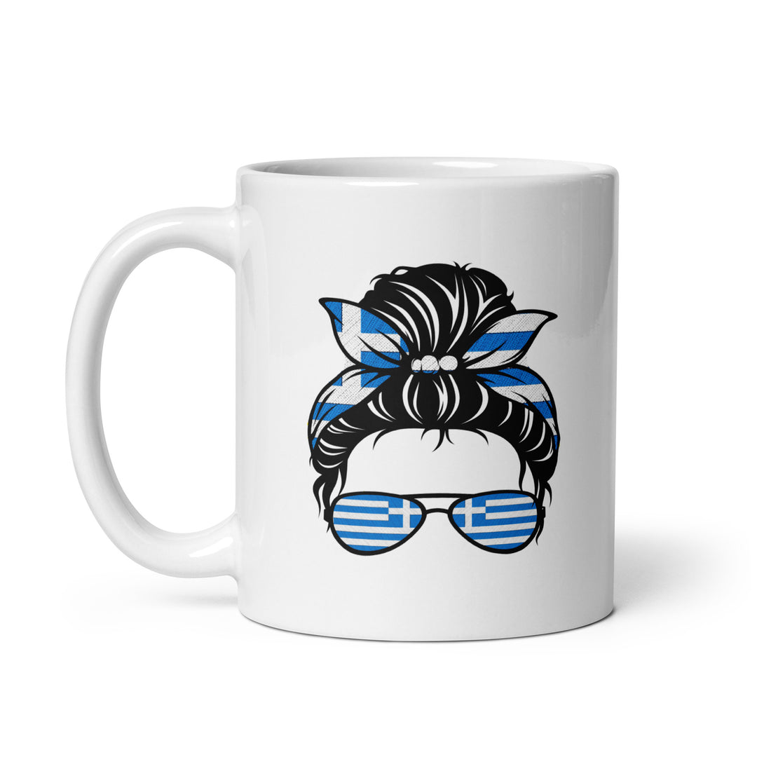 Greek Girl - White glossy mug