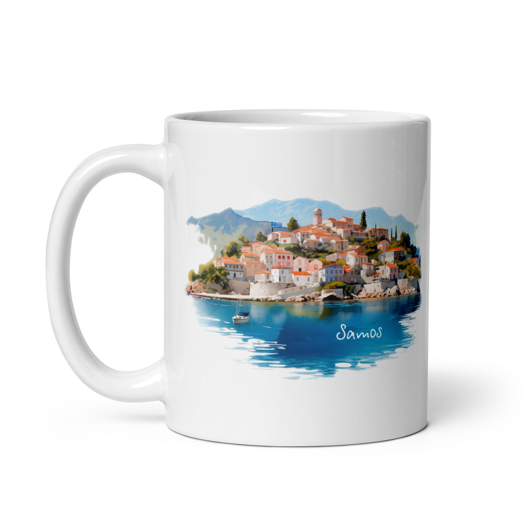 Samos White glossy mug