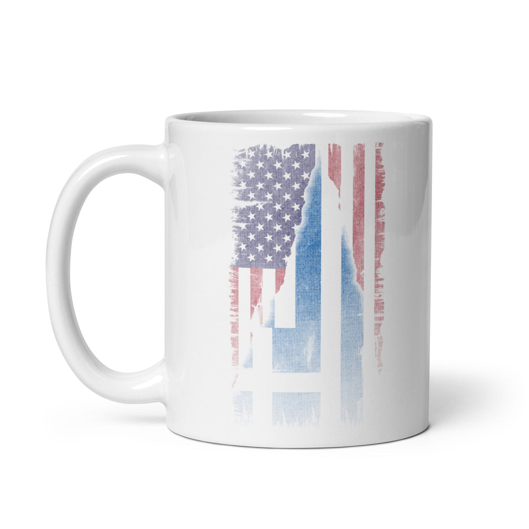 Greece USA Flag glossy mug