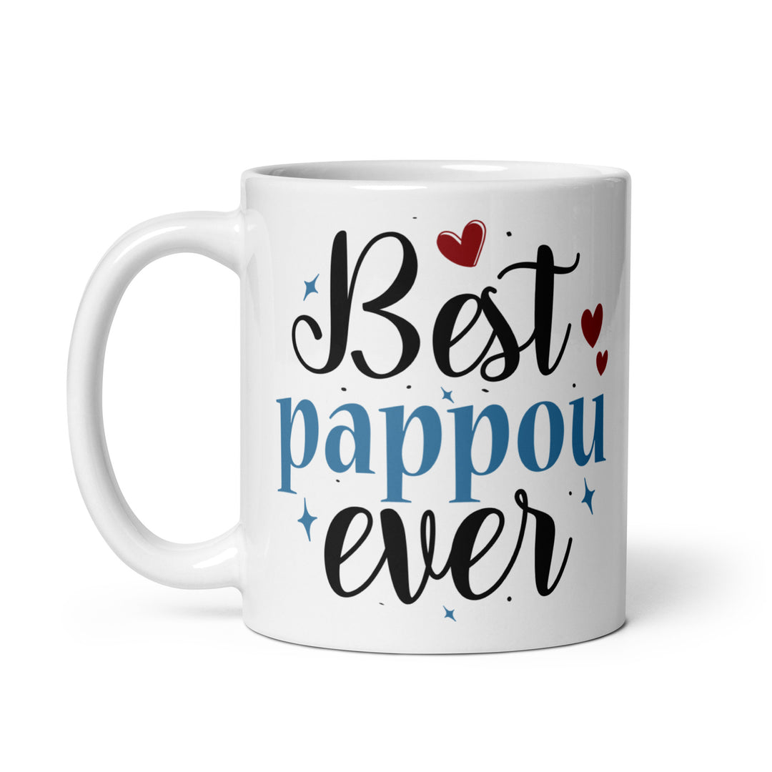 Best Pappou Ever White glossy mug