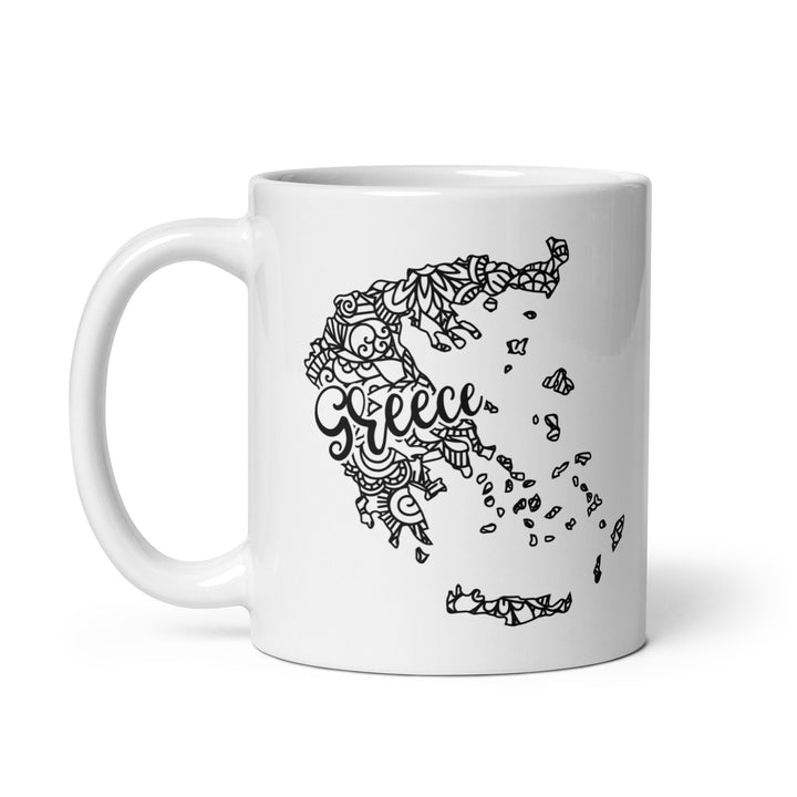 Greece Map White glossy mug