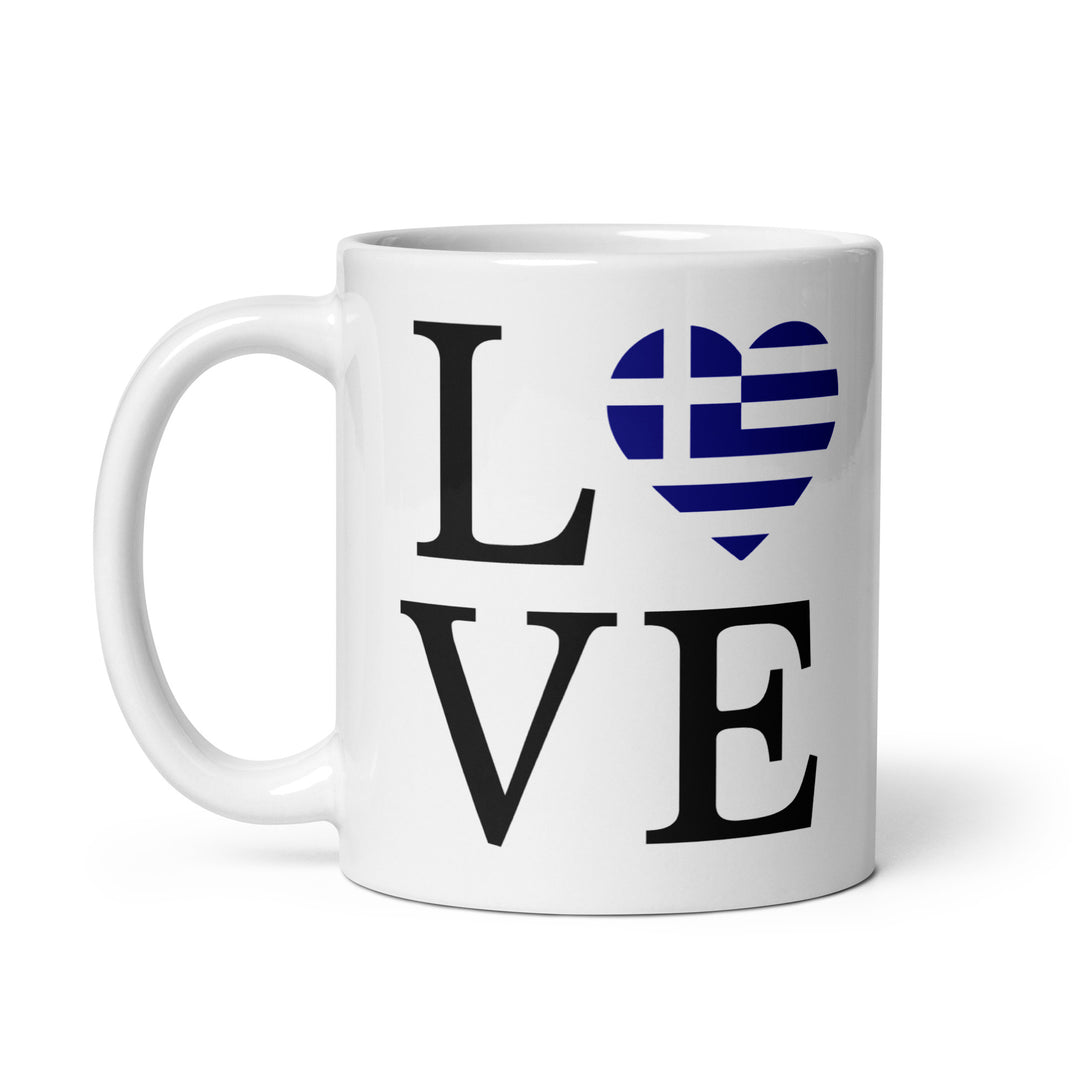 Love White glossy mug