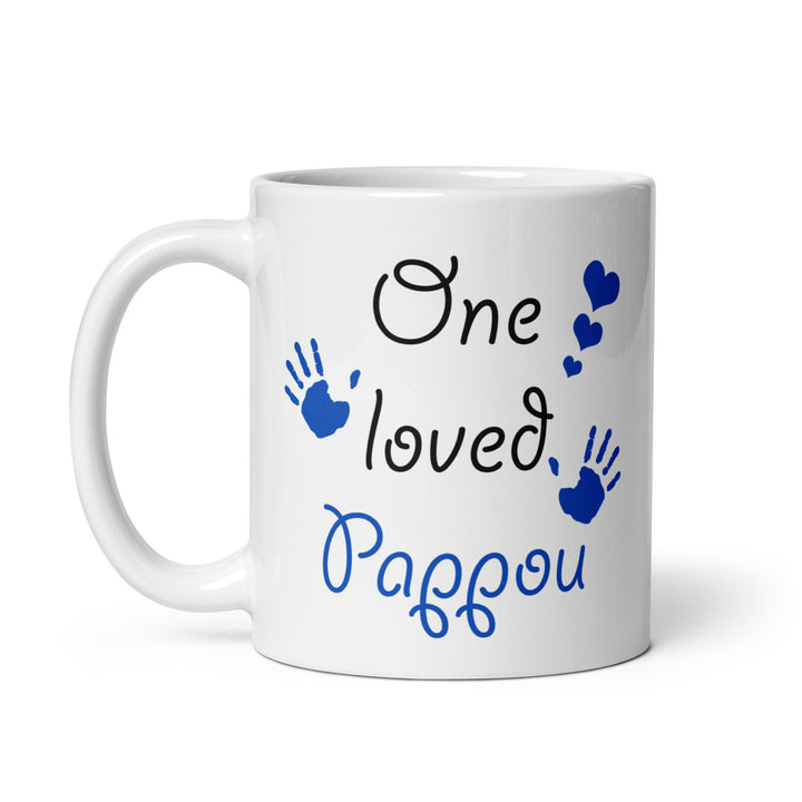 One Loved Pappou - White glossy mug