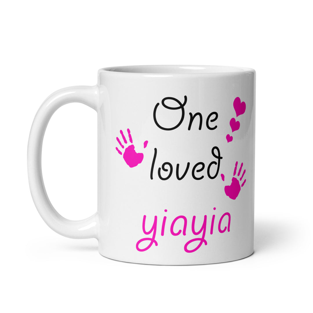 One Loved Yiayia - White glossy mug