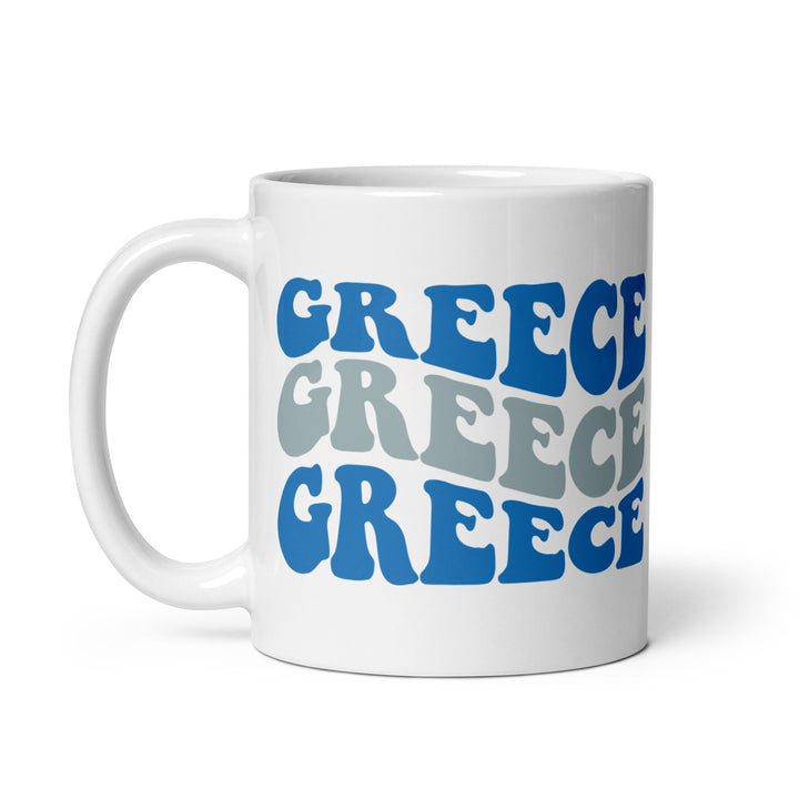 Greece White glossy mug