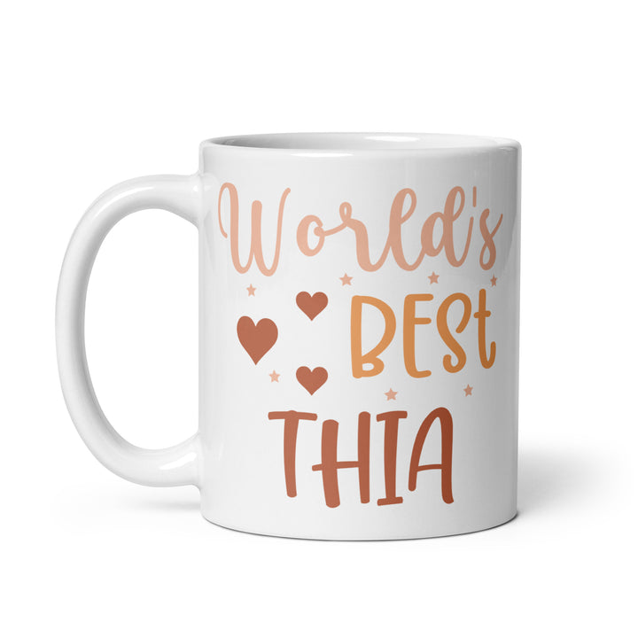 World's Best Thia White glossy mug