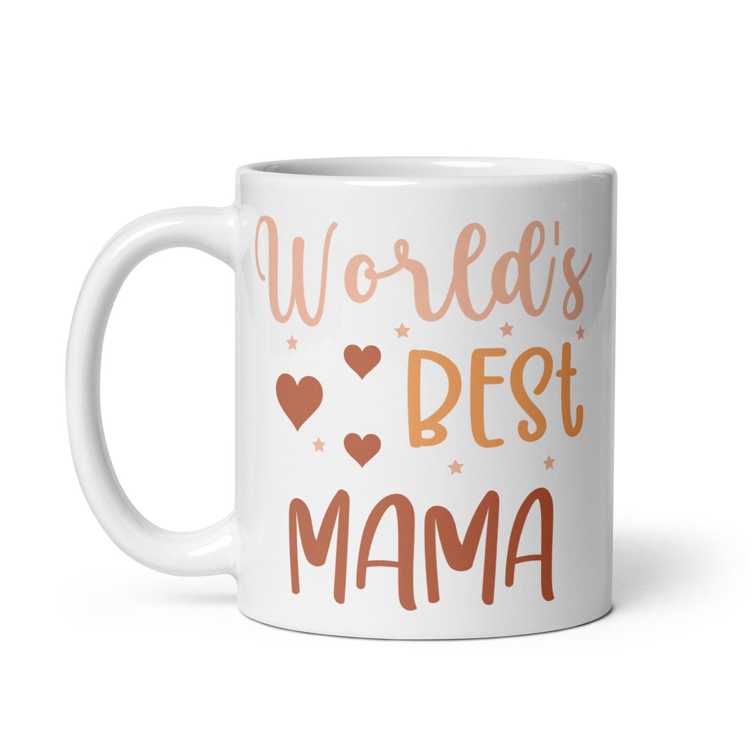 World's Best Mama White glossy mug