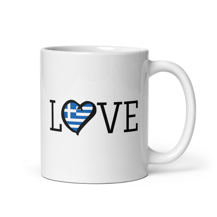 Love - White glossy mug