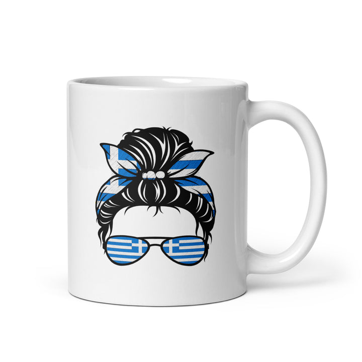 Greek Girl - White glossy mug