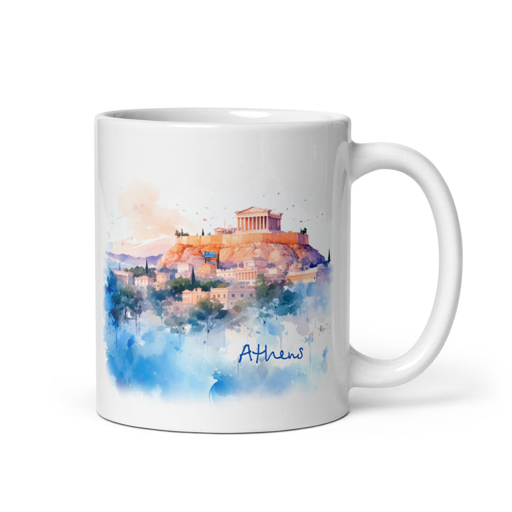 Athens White glossy mug