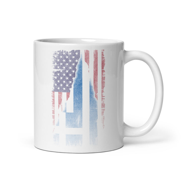 Greece USA Flag glossy mug