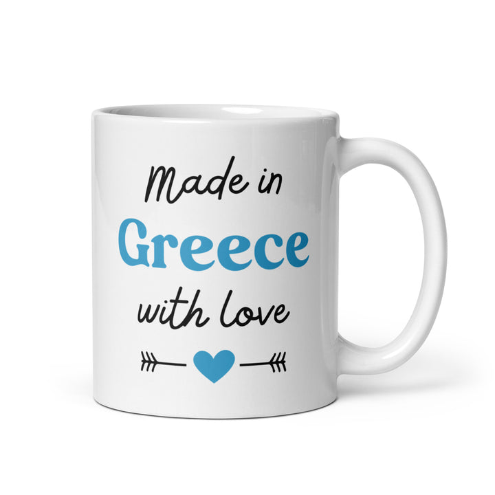 Made in Greece White glossy mug