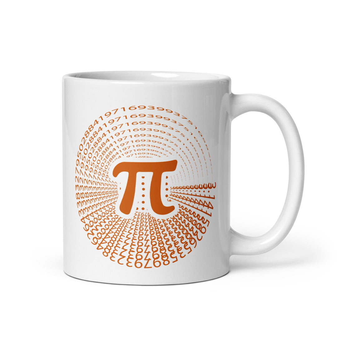 Pi White glossy mug