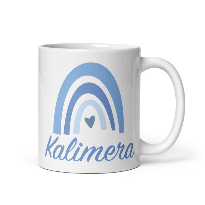 Kalimera Blue White glossy mug