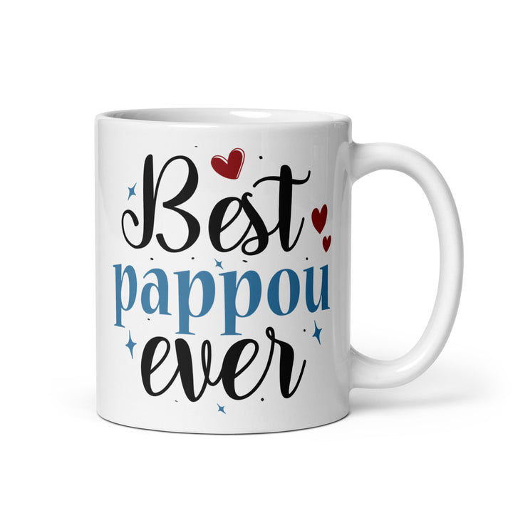 Best Pappou Ever White glossy mug