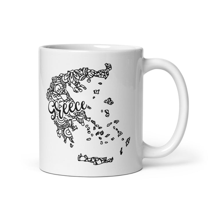 Greece Map White glossy mug