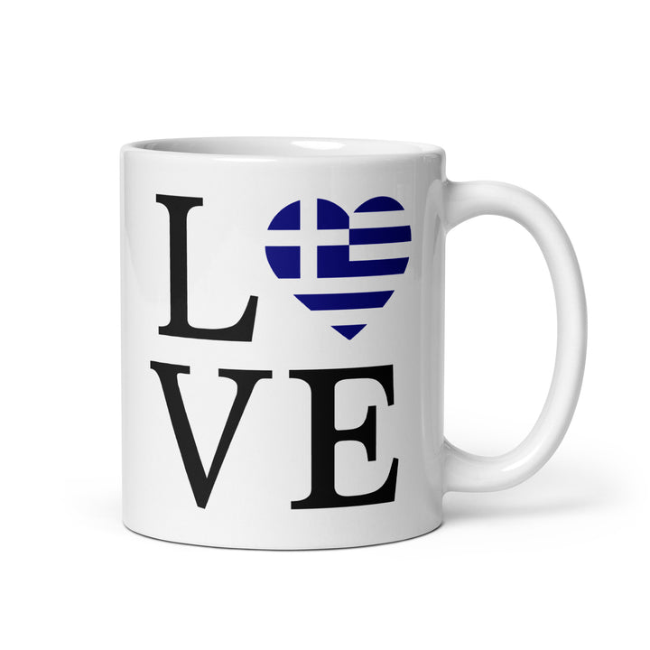 Love White glossy mug