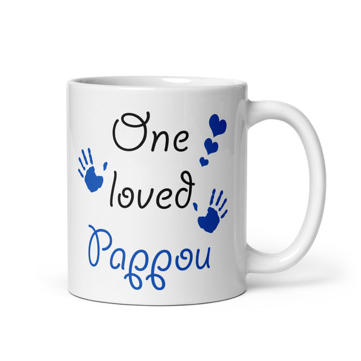 One Loved Pappou - White glossy mug