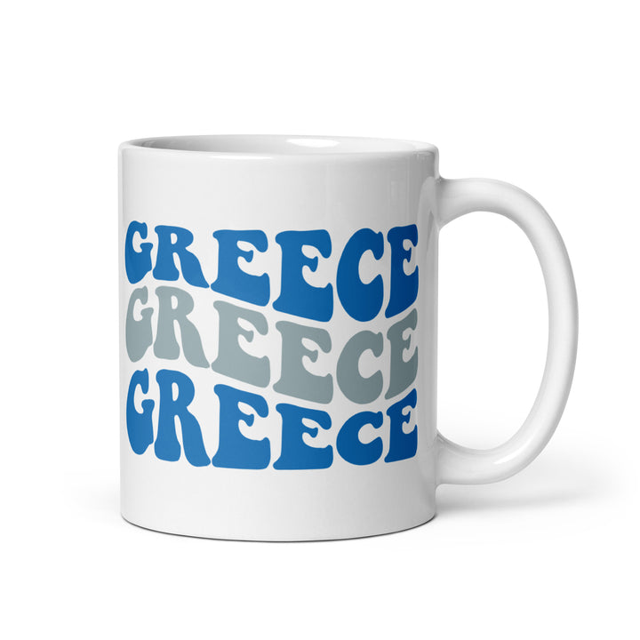 Greece White glossy mug