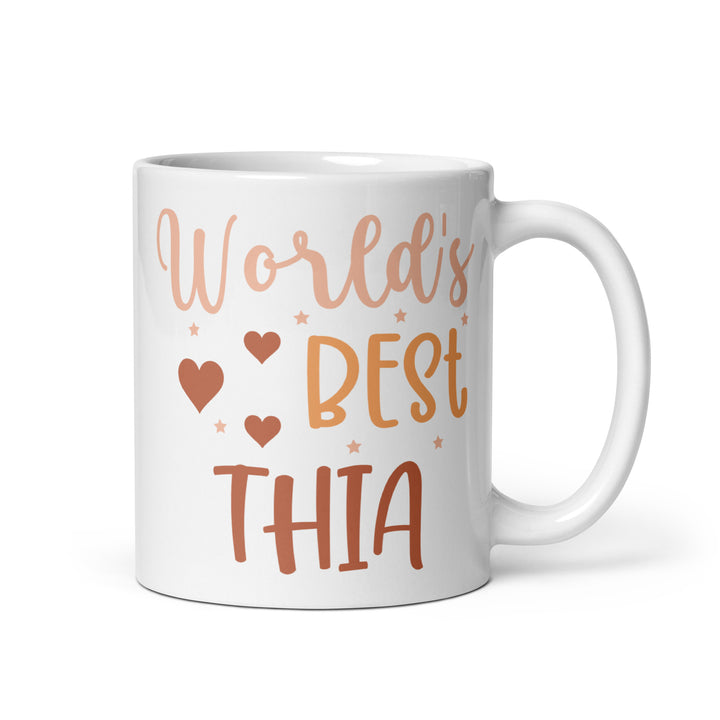 World's Best Thia White glossy mug