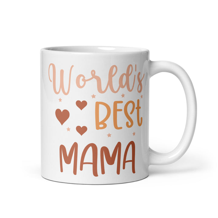 World's Best Mama White glossy mug