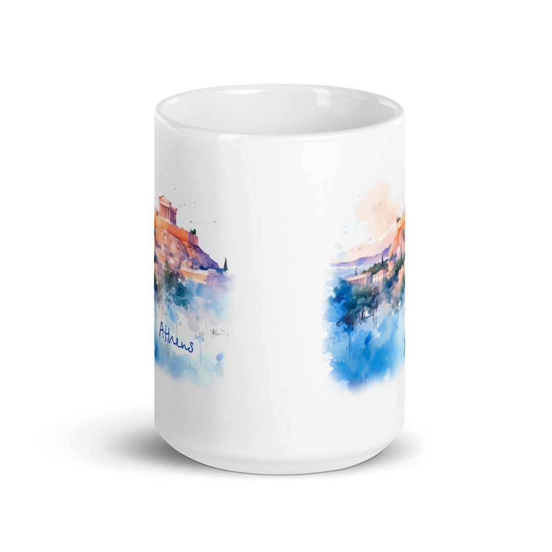 Athens White glossy mug