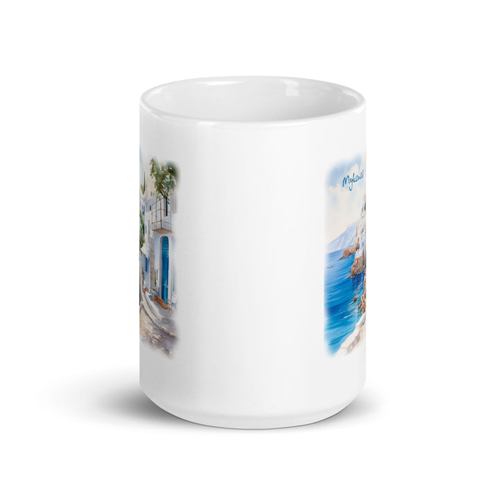 Mykonos White glossy mug