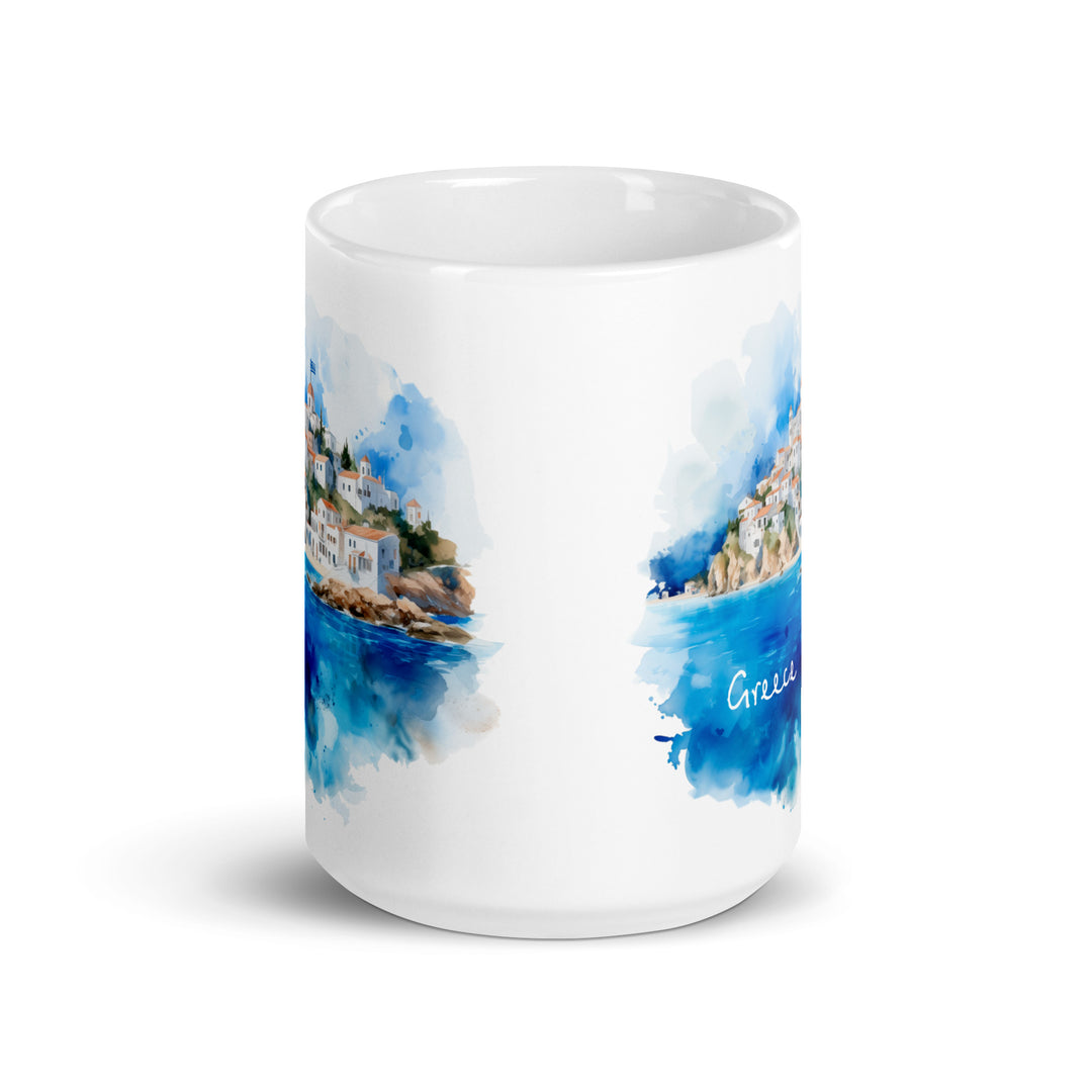 Greece - White glossy mug