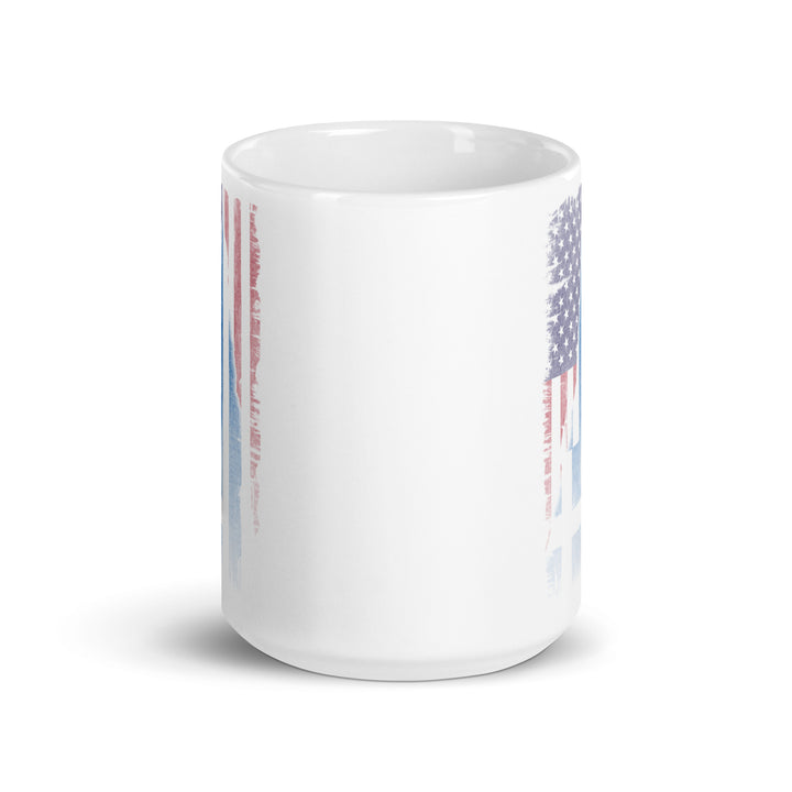 Greece USA Flag glossy mug