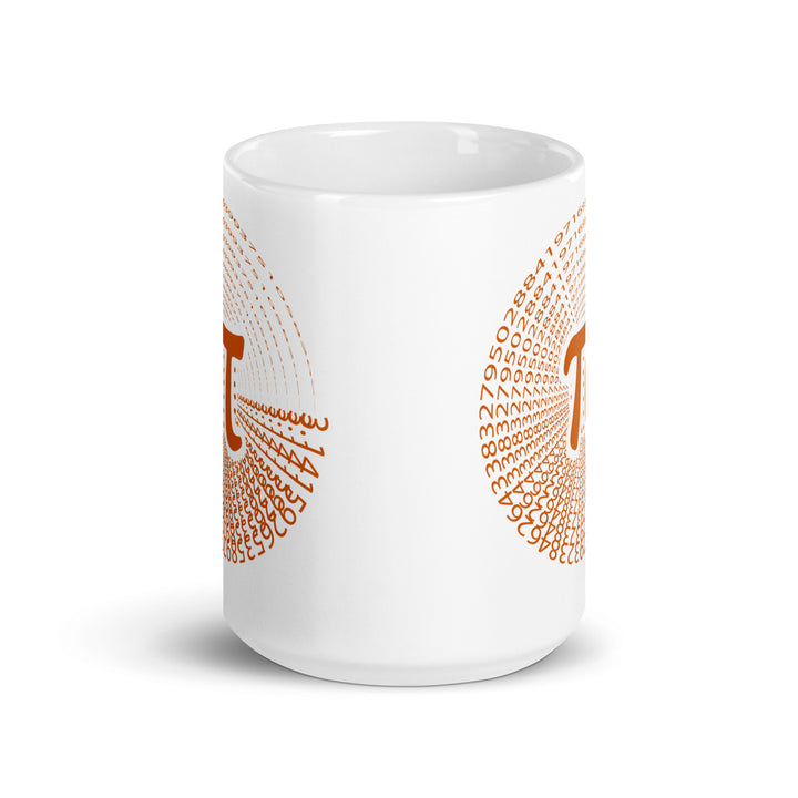 Pi White glossy mug