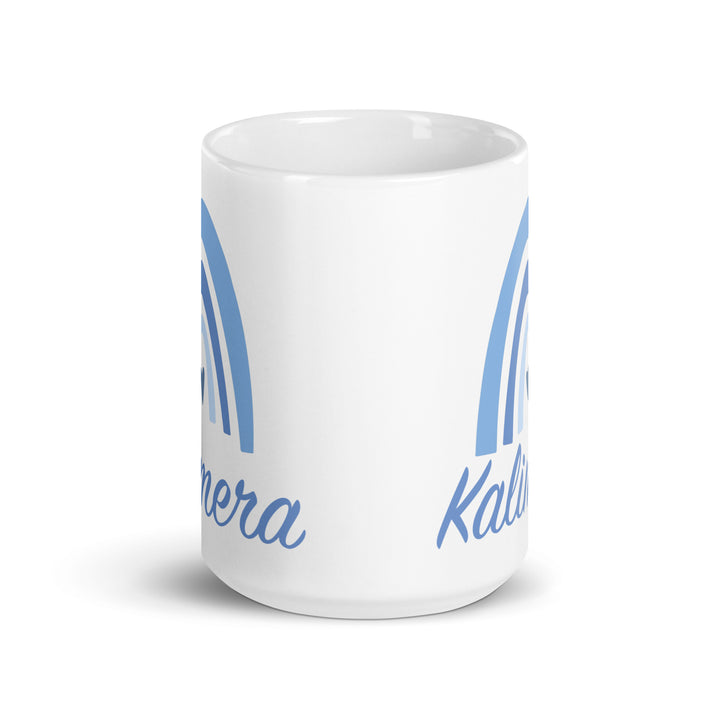 Kalimera Blue White glossy mug