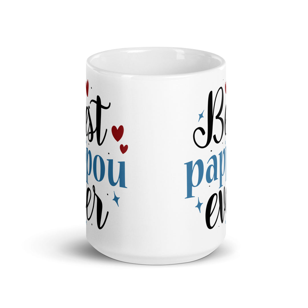 Best Pappou Ever White glossy mug