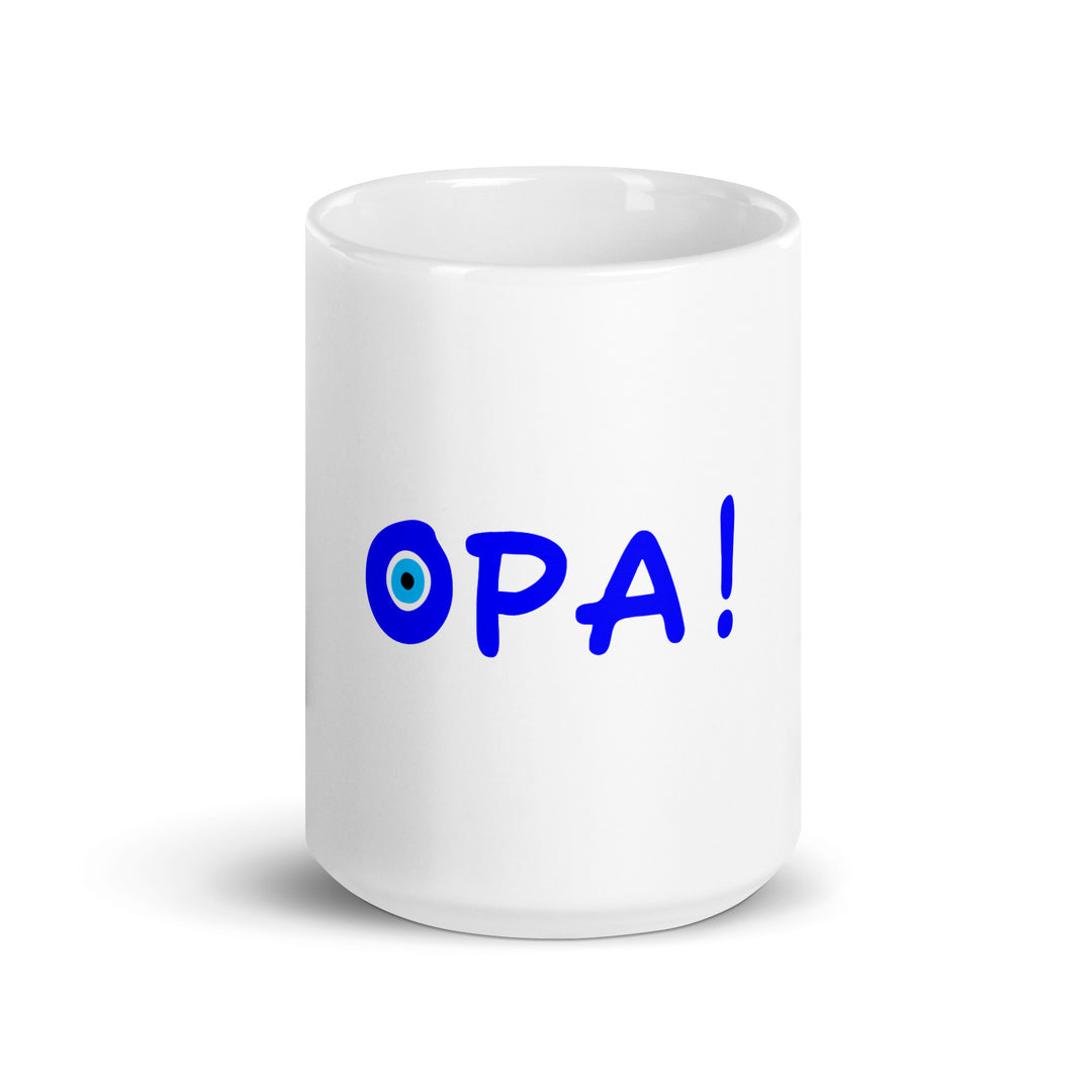 OPA! White glossy mug