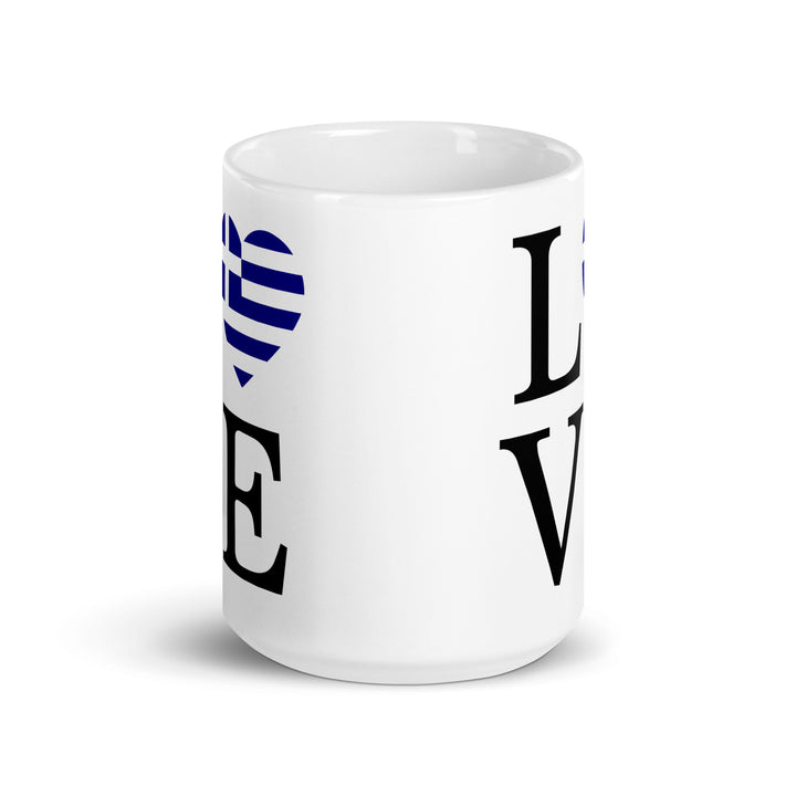 Love White glossy mug