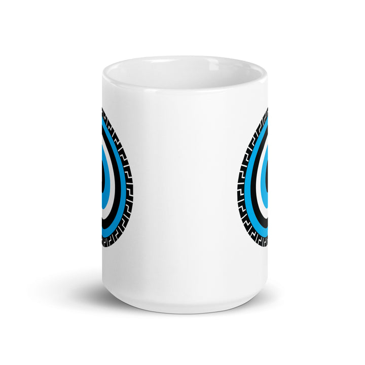 Greek Mati White glossy mug