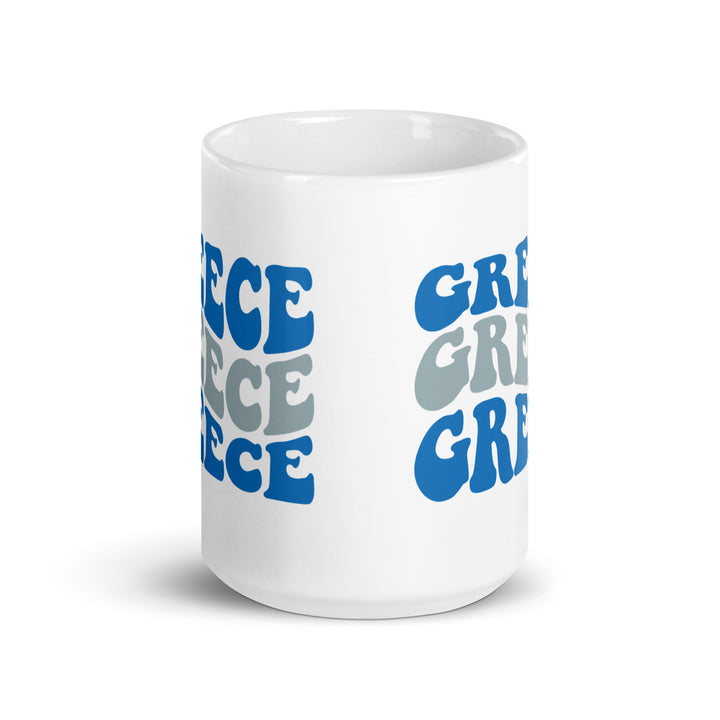 Greece White glossy mug